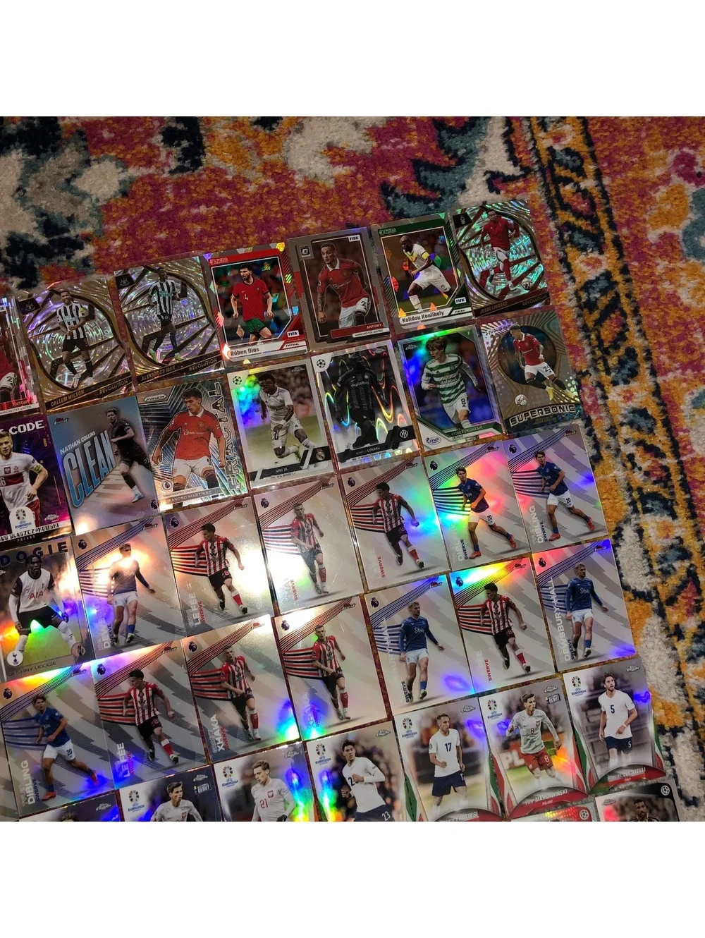 TOPPS CHROME PANINI OPTIC PRIZM SOCCER REFRACTOR XFRACTOR 100 CARD LOT 2024-25